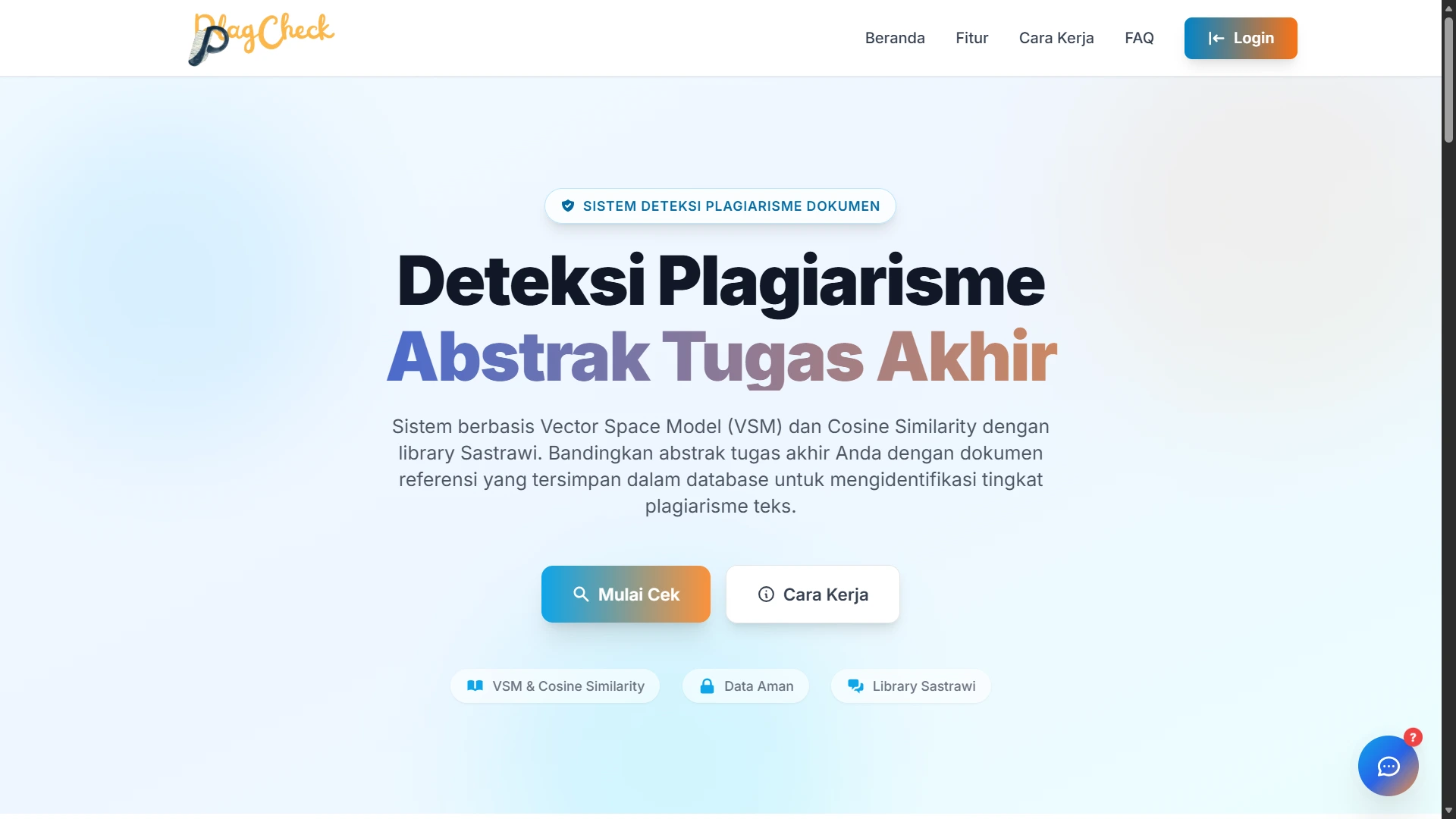Screenshot of Plagiarism Detection System (Skripsi)